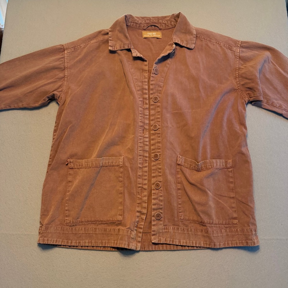 Free People Free-Est Oversized Shirt Jacket Terracotta Brown Women Size S